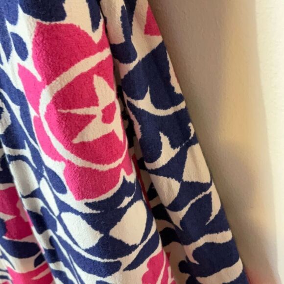 Maeve Peralta Minidress, Size 6. Navy and pink garden girl pattern - Picture 13 of 14